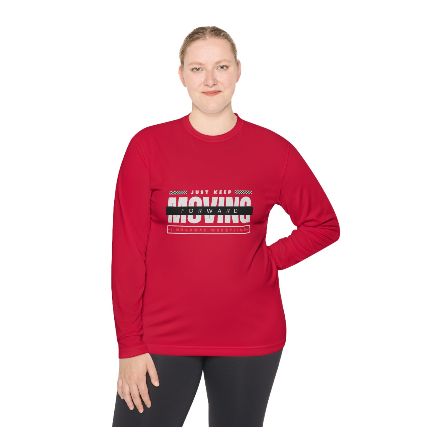 Just Keep Moving Forward *Linganore Wrestling* 23-24 Unisex Lightweight Long Sleeve Tee