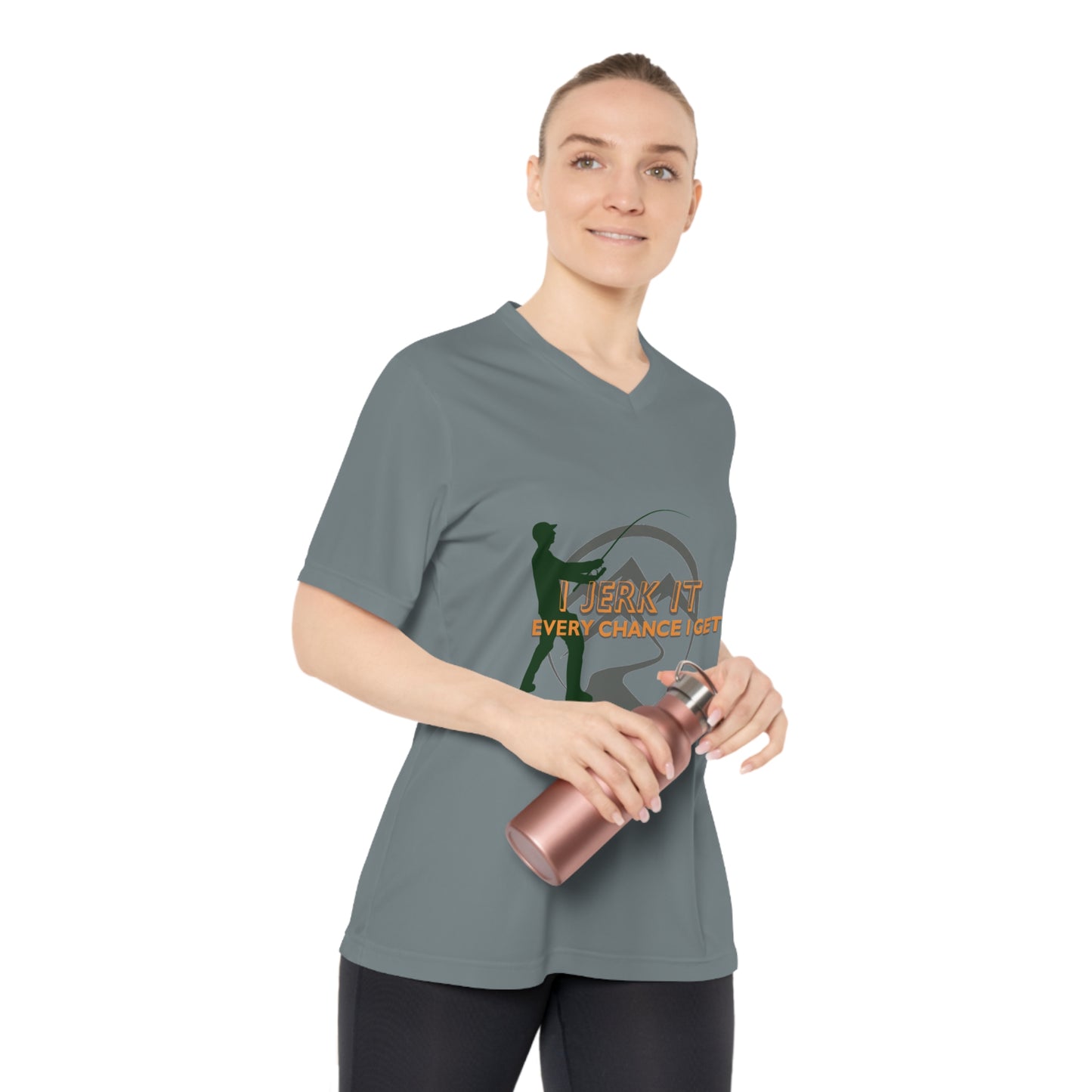 I jerk-it Women's Performance V-Neck T-Shirt